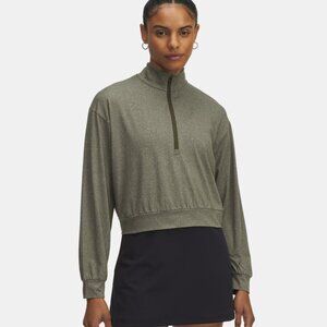 NWT Under Armour Motion Lounge Women's Olive Green Half-Zip
